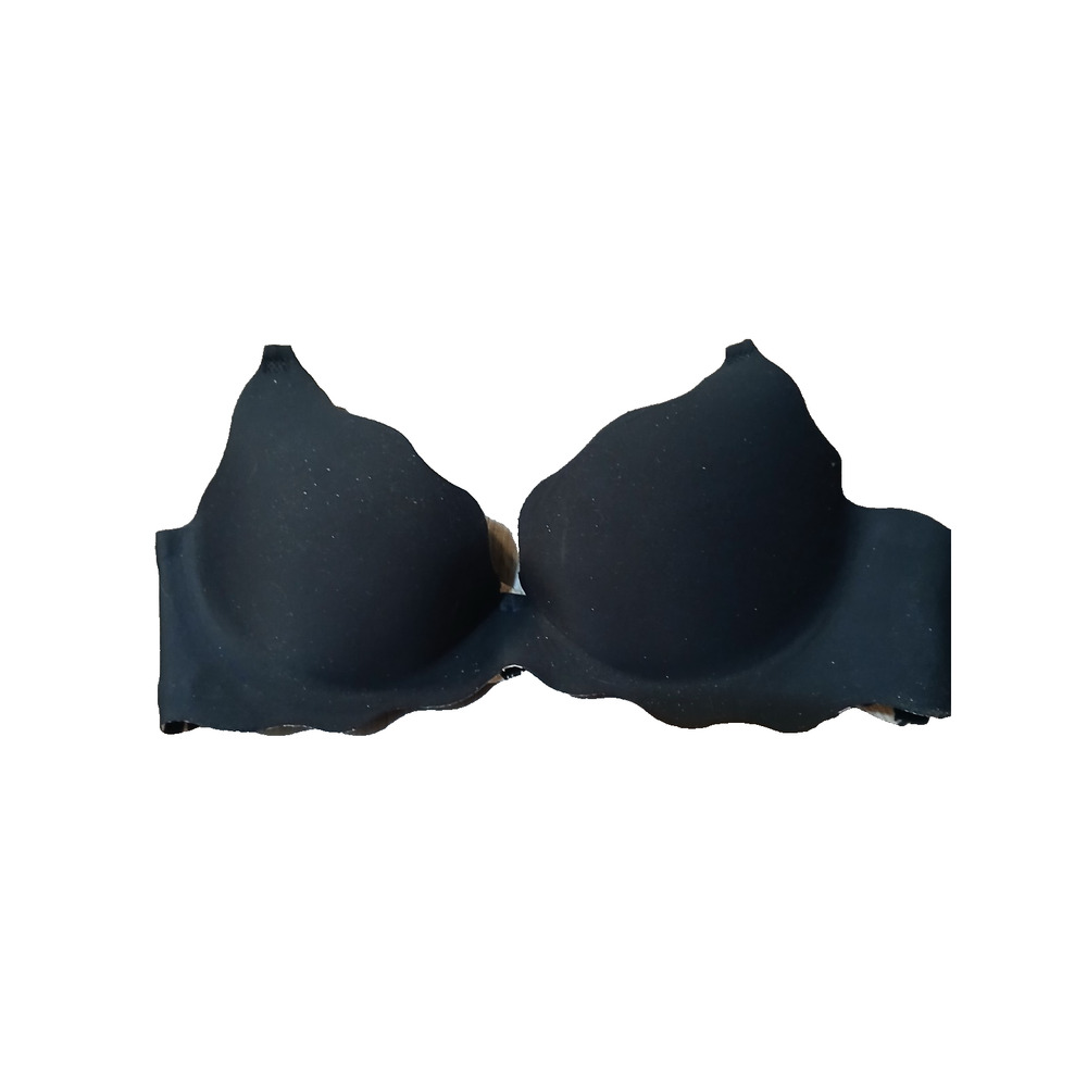 Victoria's Secret Very Sexy Strapless Bra 34B Push Up Black Leopard Animal Print